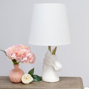 Unicorn Table Lamp Gold/White